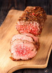 Roast beef closeup