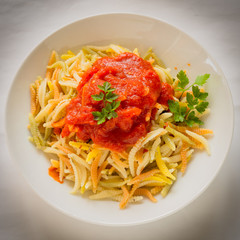 Malloreddus al sugo, gnocchetti sardi, Sardinian Pasta
