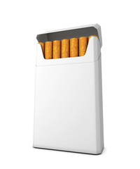 Pack of cigarettes on a white background