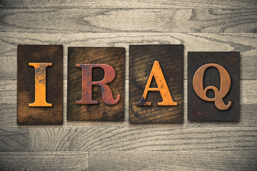 Iraq Wooden Letterpress Concept © enterlinedesign