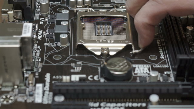 Installing central processor unit into motherboard