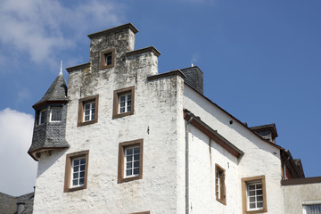 Rückseite des Rathauses in Bad Münstereifel, Deutschland