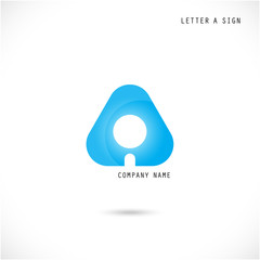 Creative letter A icon abstract  logo design vector template.