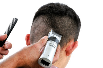 Cut hair man.