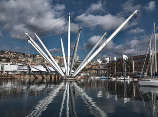 Bigo in the port of Genoa Italy