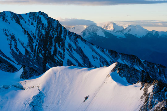 Magnificient Sunrise on Stok Kangri Mountain, Ladakh, Himalayas