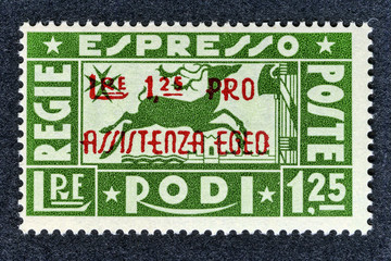 1943 Express 1.25 Lire over printed
