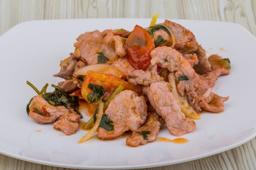 Pork and pineapple salad