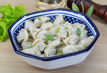 Boiled russian dumplings