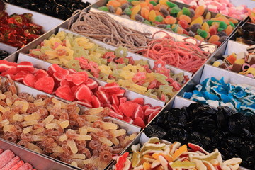 dolciumi caramelle al mercato