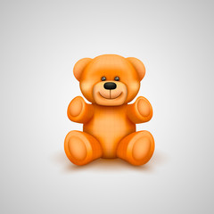 Teddy bear on a white background