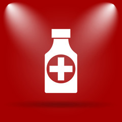 Obraz premium Pills bottle icon