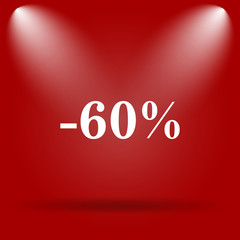 60 percent discount icon