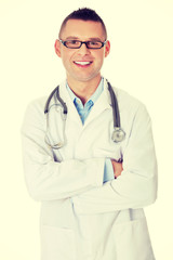 Confident young medical doctor