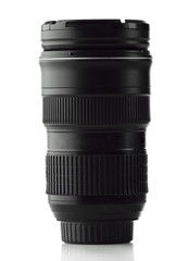 Camera lens isolate don white