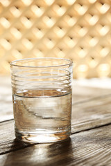 Glass of clean mineral water