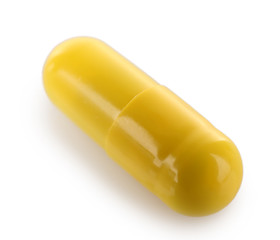 Medicine capsule isolated on white