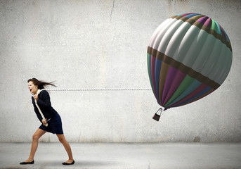 Determined businesswoman