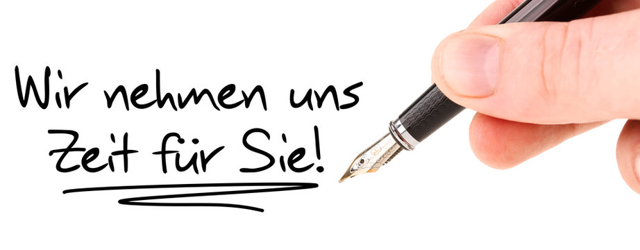 Wir nehmen uns Zeit f&uuml;r Sie!