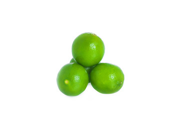 Fresh lime Isolated on white background