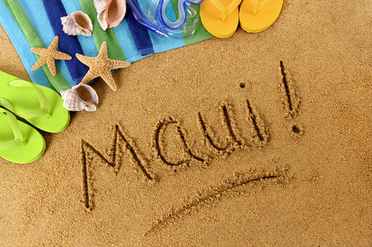 Maui! Beach Writing