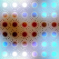 Blue connected balls.