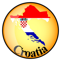orange button with the image maps of Croatia