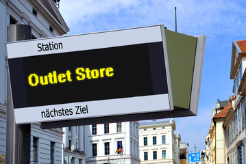 Fototapeta premium Anzeigetafel 7 - Outlet