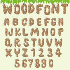 light brown wood alphabet collection