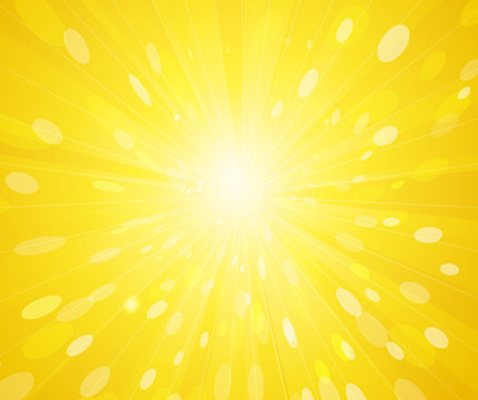 Yellow Sunny Rays Background