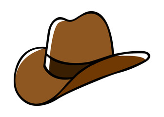 Doodle illustration of a cowboy hat
