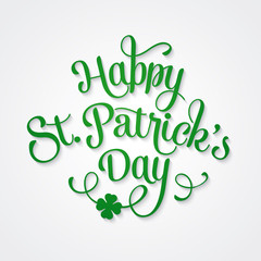 Typographic Saint Patrick's Day Greeting Card
