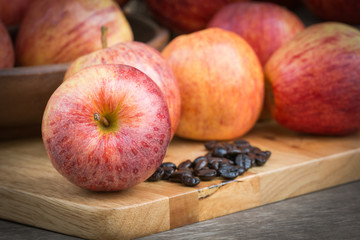 Group of organic apples