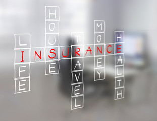 Businessman write life insurance concept