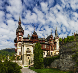 Fototapeta na wymiar Peles Castle - Sinaia, Romania, Transylvania