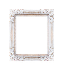 white frame is isolated on white background