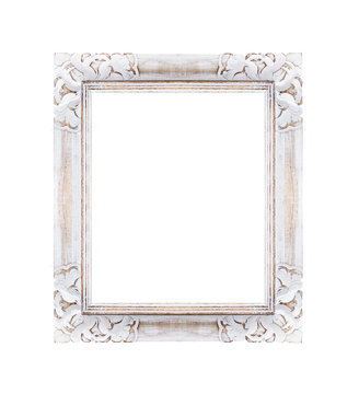 white frame is isolated on white background