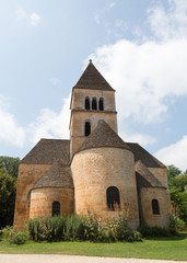 Fototapeta na wymiar The Church in Saint-Léon-sur-Vezere