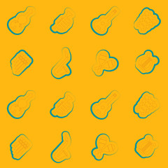 seamless background with musical instruments