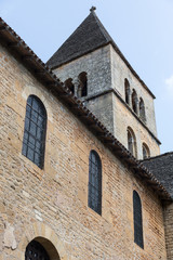Fototapeta na wymiar Tower of Saint-Léon-sur-Vezere's Church