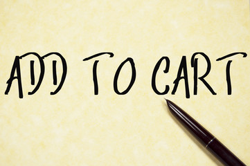 add to cart text write on paper