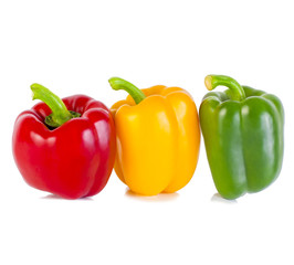 bell peppers isolated on white
