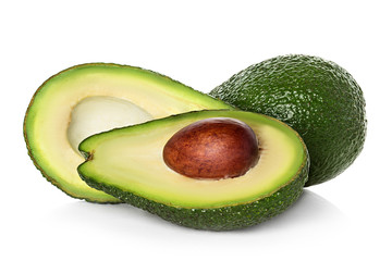 Avocado isolated on a white background.