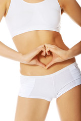 Fototapeta premium Woman's healthy belly
