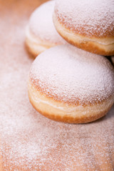 Fresh donuts. Shrove Tuesday. fat Thursday. homemade doughnuts