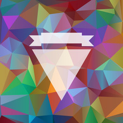 background with bright colored triangles