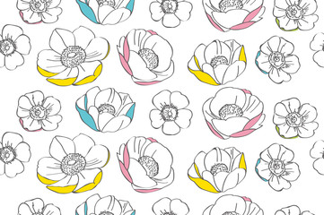 Anemone flower pattern