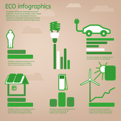 Fototapeta premium eco infographic