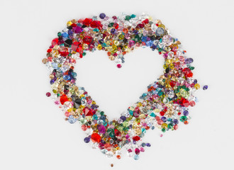 Collection of many different natural gemstones.