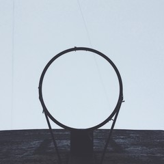Basketball ring  from an unusual angle
